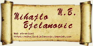 Mihajlo Bjelanović vizit kartica
